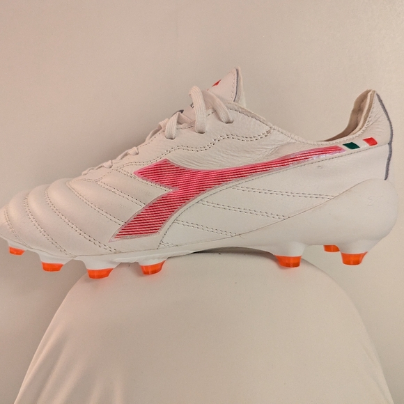 Diadora Brasil Elite 2 Tech B, white/red, K-leather (made in Italy), US 8 - Picture 6 of 6